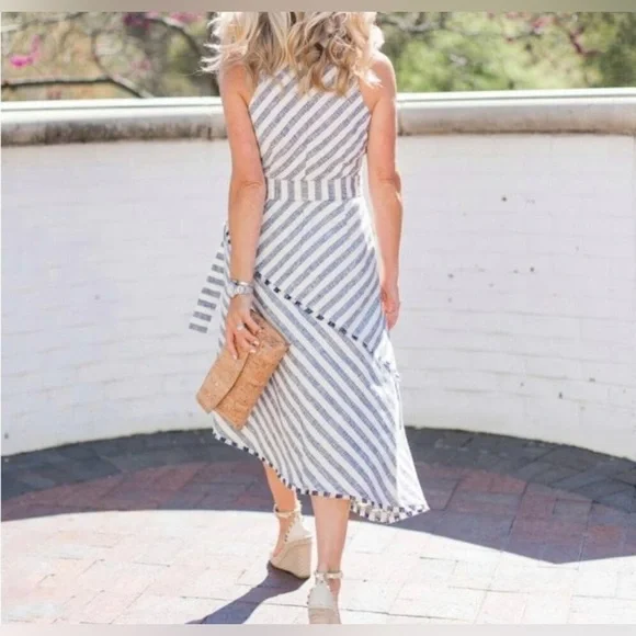 Banana Republic Asymmetrical Tweed Halter Sundress - Picture 3 of 8